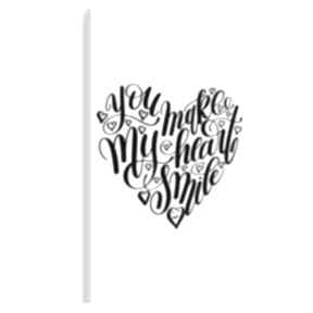 na płótnie - you make my heart smile 50x70 cm 56859 vaku dsgn napis, design, typografia