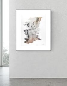 Grafika 40x50 cm wykonana ręcznie, 3245221 art krystyna siwek obraz do salonu, czarno biała