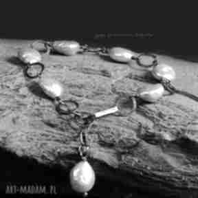 Perły w srebrze gaya pracownia srebro, oksydowane, metaloplastyka, kute, prezent