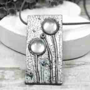 Naszyjnik - kamieniami autorska: glinka polimerowa na prezent kolorowa biżuteria kameleon