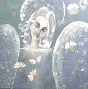 Każdy dzień jest zaproszeniem do szczęścia giclee marina czajkowska anioł, kwiaty, prezent