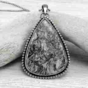 w - wisior z łańcuszkiem 1568a chile art i srebro, w srebrze, z czaroitem, biżuteria, czaroit