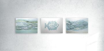 Morze obrazki 21x30, morskie plakaty A4, zestaw 3 obrazów nowoczesne grafiki w żeglarskim stylu