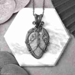 Miedziany wisiorek wire wrapping amazonitem #427 wisior amulet