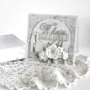 Karta, 467 scrapbooking vairatka handmade ślub, wesele, kartka, ślubna