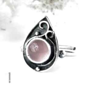 Sweet berry - srebrny pierścionek z agatem brazylijskim miechunka srebro, metaloplastyka, agat