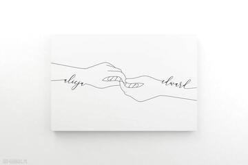 Plakat złączone dłonie 40x60 cm plakaty kreatywne wesele z dłońmi, dla dziewczyny, chłopaka