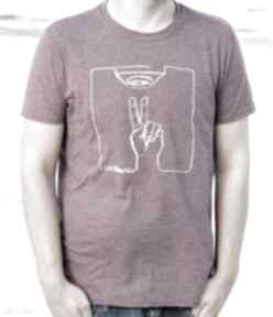 T-shirt podkoszulek unisex z autorskim wzorem vcitimorio kolor śliwkowy rozm S m koszulki