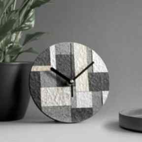 Nowoczesny z ekologicznych materiałów zegary studio blureco złoty zegar, geometryczny, mały