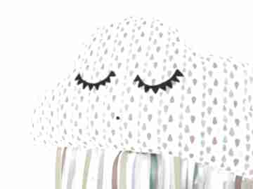 Kolorowa chmurka deszczowa pokoik dziecka zapetlona nitka - zawieszka, mobil - dekoracja