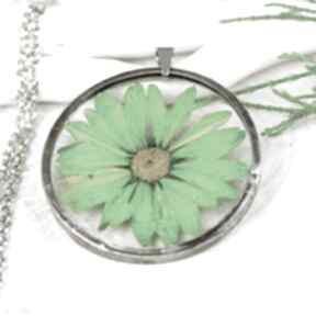z kwiatów w cynowej ramce z411 naszyjniki herbarium jewelry biżuteria, prawdziwe na prezent