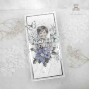 Kartka urodzinowa dla babci "forgetmenot 1" gotowa scrapbooking lulaczkowo, na dzień, prezent