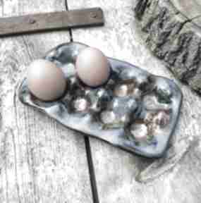 Ceramiczna podstawka na jajka, talerz c465 ceramika shiraja patera, prezent