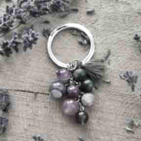 Breloczek z minerałami - lavender i breloki reveal dzień kobiet, brelok, do kluczy