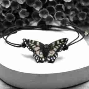 Sznurkowa bransoletka z motylkiem kameleon motylek, motyl - regulowana oryginalna
