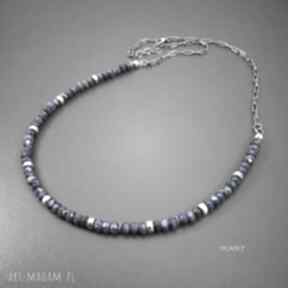 z lazuli III naszyjniki irart srebro, oksydowane, lapis