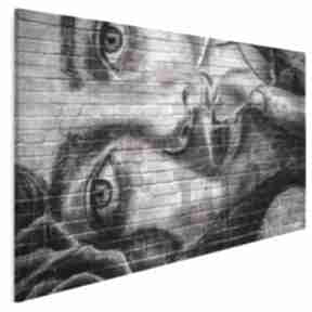 Fotoobraz na płótnie - 120x80 cm 912301 vaku dsgn lady, rose, kobieta, mural, mur, street