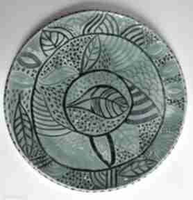 Patera "turkusowo - ceramika eva art rękodzieło, ręcznie zrobiona, dekoracja wnętrza, użytkowa