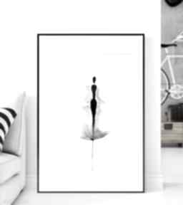 Obraz 50x70 cm wykonany ręcznie 3512707 art krystyna siwek do salonu, grafika czarno biała