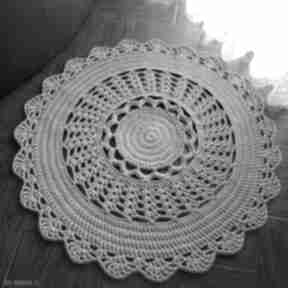 Dywan ze sznurka bawełnianego 110cm misz masz dorota, szydełkowy, dziergany, okrągły