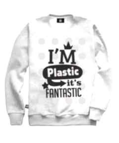 Bluza plastic fantastic plastik róż blogerska dres szarość zara