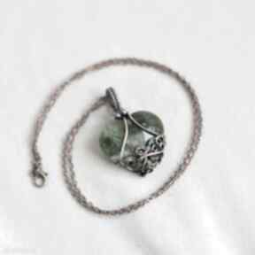 Zielone II na łańcuszku naszyjniki pracownia miedzi serce, wisior biżuteria miedziana, prezent