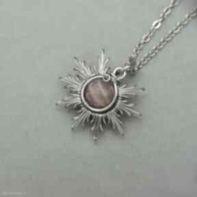 Wisiorek słoneczko kamień słoneczny wire wrapping słońce wisiorki agata rozanska, biżuteria