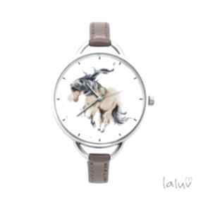 Zegarek z grafiką koń zegarki laluv prezent, podkowa, konik, stadnina, kopyto
