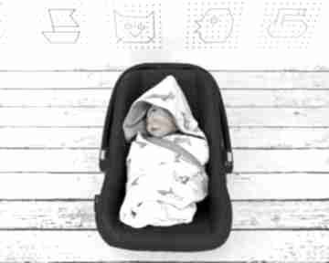 Bawełniany kocyk do fotelika newborn - zajączkowo dla dziecka nuva art, nosidła, otulacz