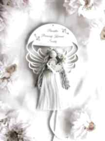 Anioł wiszący pamiątka komunii 2 dom kartkowelove aniołek, stróż, pierwsza święta, prezent