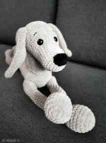 Szydełkowy pies fafik maskotki minimis włóczka - szydełko, prezent