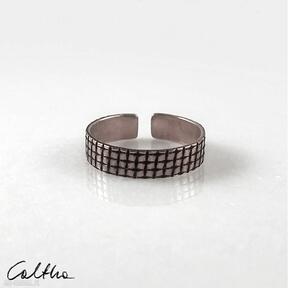 Kratka - 2201-16 caltha miedziany pierścionek, obrączka, minimalistyczna biżuteria