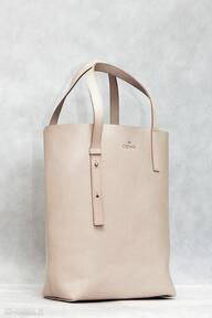 Stylowy shopper bag ze skóry naturalnej torebki crosna, skórzana