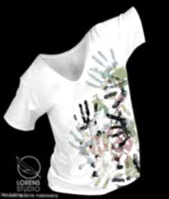 Łapki ręcznie lorens studio koszulka, t-shirt, malowana, kolorowa, oryginalna