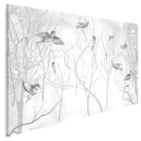 Obraz na płótnie - drzewa ptaki natura sztuka - 120x80 cm 93701