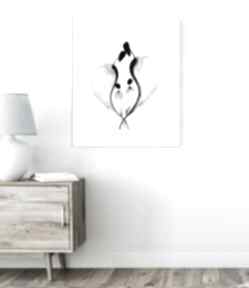 Grafika 40x50 cm, styl skandynawski - 2804190 art krystyna siwek ręcznie malowany, do salonu