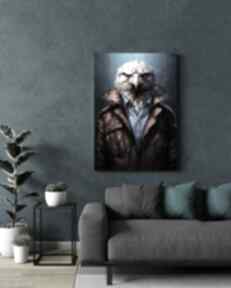 Portret hipsterskiego orła - wydruk na 50x70 cm B2 justyna jaszke orzeł - obraz płótnie