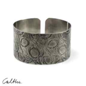 Pętle - mosiężna bransoletka 190111-04 caltha, szeroka, duża minimalistyczna biżuteria