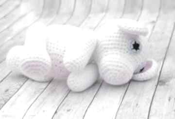 Miś lulek mini przytulanka maskotka toddly amigurumi, zabawka - niemowlę, prezent