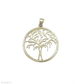 Drzewko pozłacane - zawieszka srebrna wisiorki venus galeria, wisiorek, biżuteria, autorska