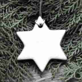 Pomysł na prezent pod choinkę? Rustykalna gwiazda - zawieszka ceramiczna dekoracje świąteczne