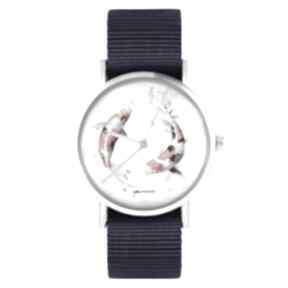 zegarki? zegarek nylonowy-pasek typ-militarny karpie-koi ryby