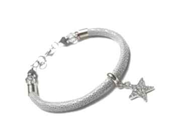 Strap grey star skóra rzemień cyrkonie kryształki metal