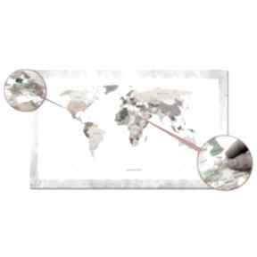 Obraz na korku mapa świata nr 26 tablica korkowa 120x70cm pinezki aleobrazy, państwa