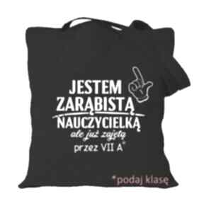 z nadrukiem dla wychowawczyni, prezent, zakończenie roku, bag manufaktura koszulek torba