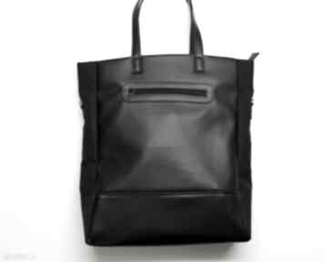Shopper bag - czarny na ramię torebki niezwykle elegancka, nowoczesna, prezent, pakowna