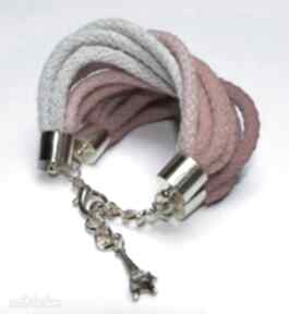 Wiosenna bransoletka ze sznurków bawełnianych mania design kolorowe, sznurki