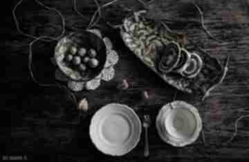 Patera ceramiczna z naturalnym drzewem ceramika polepione kuchnia, dekoracje, prezent, sztuka