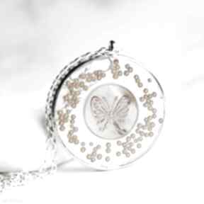Niezwykły z motylem, biżuteria ze i naszyjniki silvella srebro, srebrne, prezent, motyl