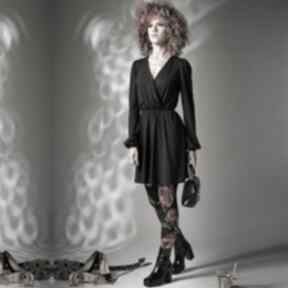 Kate black night - sukienka w stylu vintage milita nikonorov mini, ponadczasowa, efektowna